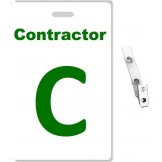 Custom Printed PVC Contractor Badges + Strap Clips - 10 pack